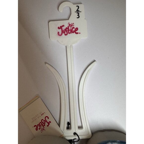 Justice Slip On Slippers Rainbow Mermaid Metallic Iridescent Size 2/3 - Picture 7 of 8